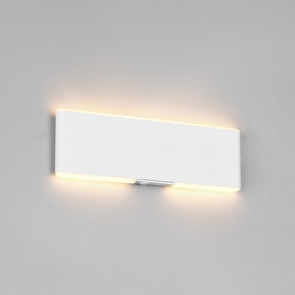 Trio Lighting Aplică de perete cu LED și baterie reîncărcabilă Conchita, lățime 22 cm, albă,, reglabil, Alb, Camera de zi / sufragerie, Metal, Modern