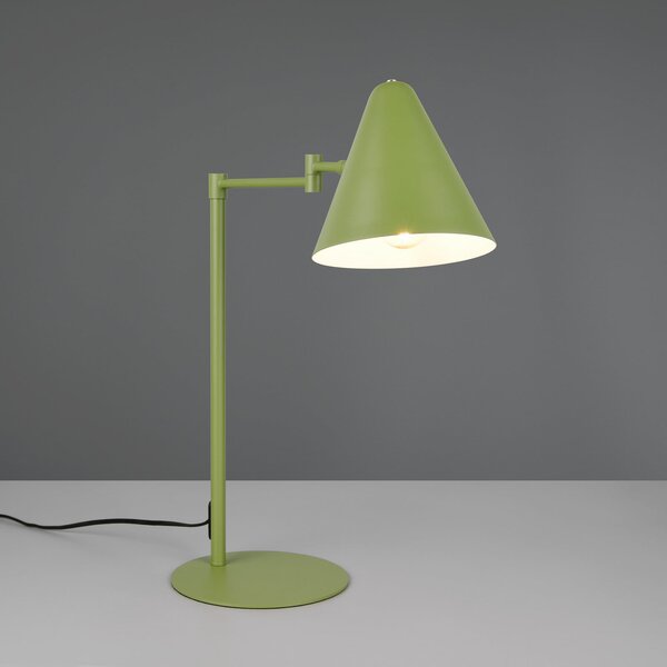 Trio Lighting Lampa de masă Cosima, verde, înălțime 50 cm, metal, Verde, Camera de zi / sufragerie, Metal, Modern