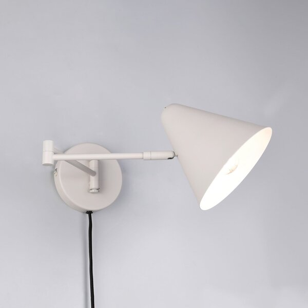 Trio Lighting Aplică Cosima, gri deschis, proiecție 54 cm, metal, Gri, Camera de zi / sufragerie, Metal, Modern