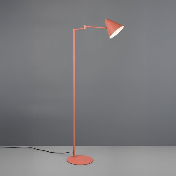 Trio Lighting Lampadar Cosima, cais, înălțime 126 cm, metal, Portocaliu, Camera de zi / sufragerie, Metal, Modern