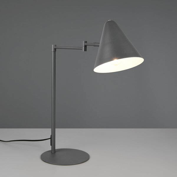 Trio Lighting Lampa de masă Cosima, antracit, înălțime 50 cm, metal, Negru, Camera de zi / sufragerie, Metal, Modern