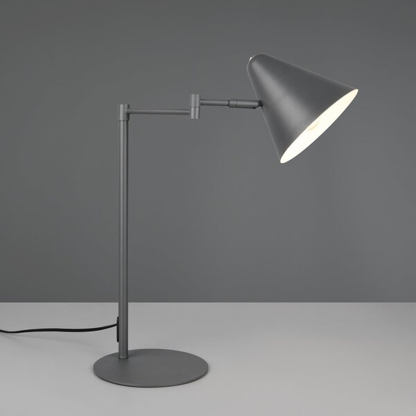 Trio Lighting Lampa de masă Cosima, antracit, înălțime 50 cm, metal, Negru, Camera de zi / sufragerie, Metal, Modern