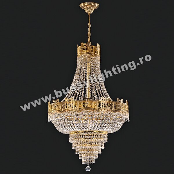 Lustra Renesans Balmo cu Diam 60 cm, Alama Masiv Gold - Bussy Lighting 0165-78-60