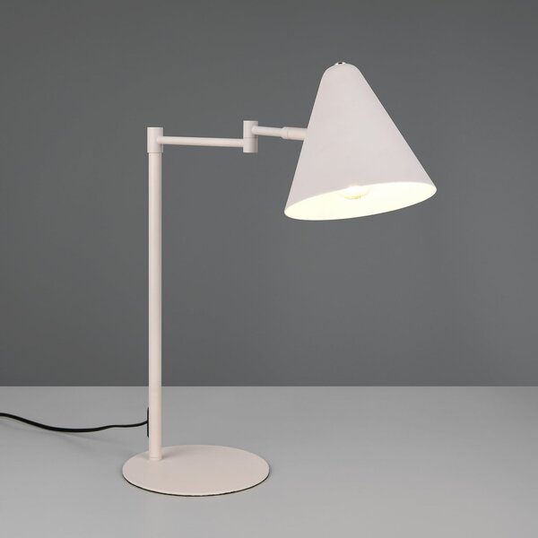 Trio Lighting Lampa de masă Cosima, gri deschis, înălțime 50 cm, metal, Gri, Camera de zi / sufragerie, Metal, Modern