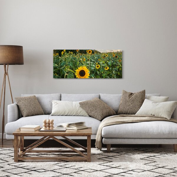 Tablou - Câmpul de floarea-soarelui II. (120x50 cm)