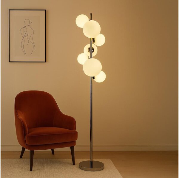 Brilagi - Lampadar LED MILLA 7xG9/3W/230V crom negru/alb