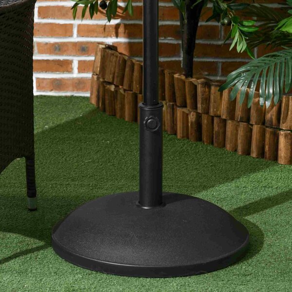 Baza pentru Umbrela Outsunny, pentru Stalpi cu Φ35mm, Φ38mm, Φ48mm Negru | Aosom Romania