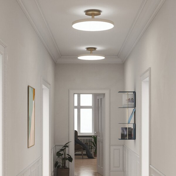 UMAGE plafonieră LED Asteria UP PLUS, alb perlat, Ø 31 cm CCT, reglabil, Bej, Camera de zi / sufragerie, Metal, Design
