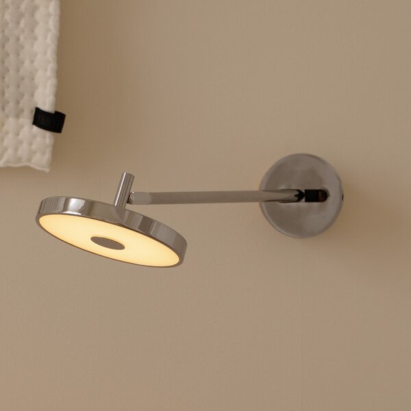 UMAGE Aplică LED Asteria LONG HW, oțel lustruit, 45 cm, reglabil, Metalic, Camera de zi / sufragerie, Metal, Design, Soclu de perete jos