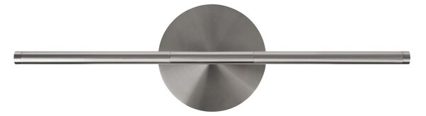 UMAGE LED aplică de perete Omni, culoare oțel, lățime 54 cm, 2 becuri., reglabil, Metalic, Camera de zi / sufragerie, Aluminiu, Design