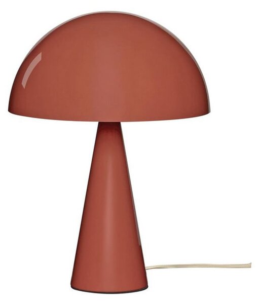 Hübsch HÜBSCH Lampă de masă Mush Mini, roșie, metal, înălțime 34 cm, Roșu, dormitor, Metal, Modern