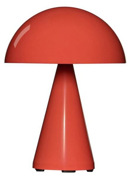 Hübsch Lampa de masă cu baterie LED HÜBSCH Mush, roșu deschis, înălțime 20 cm, reglabil, Roșu, Metal, Modern