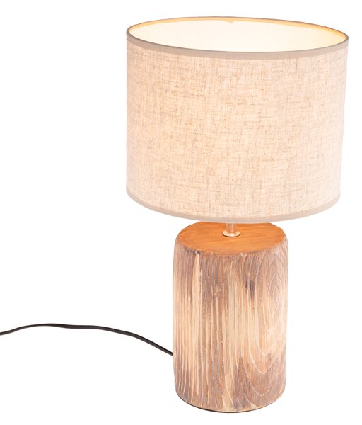 Lampă de masă în stil rustic bej cu maro 43 cm - Lipa