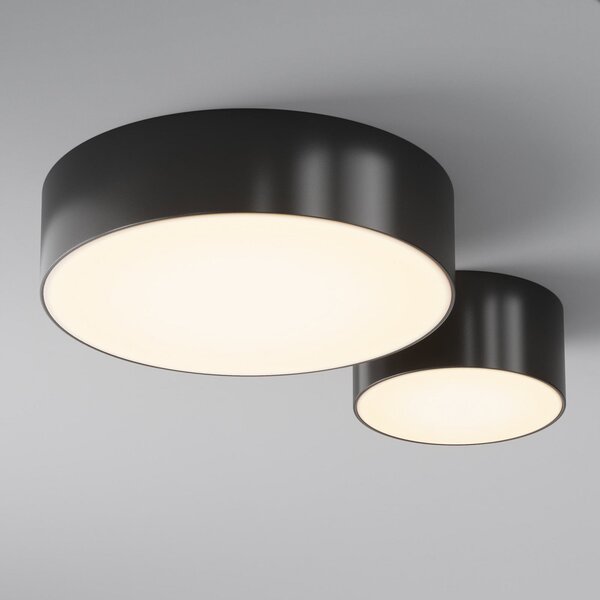 Maytoni Lampă LED pentru exterior Zon, negru, Ø 22 cm, 3.000 K metal, Negru, Aluminiu, Modern