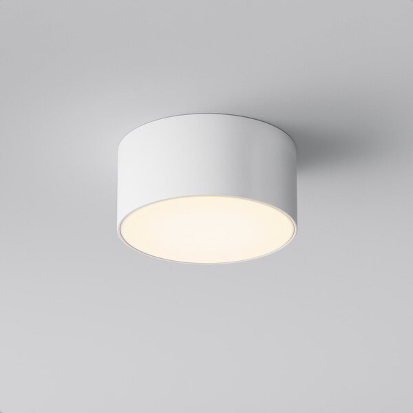 Maytoni Lumină LED pentru tavan exterior Zon, albă, Ø 12 cm, 3.000 K, metal, Alb, Aluminiu, Modern