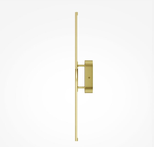 Maytoni Aplică LED RENAISSANCE, alamă/alamă, înălțime 63 cm, 2 flori., Auriu / Alamă, Camera de zi / sufragerie, Metal, Modern