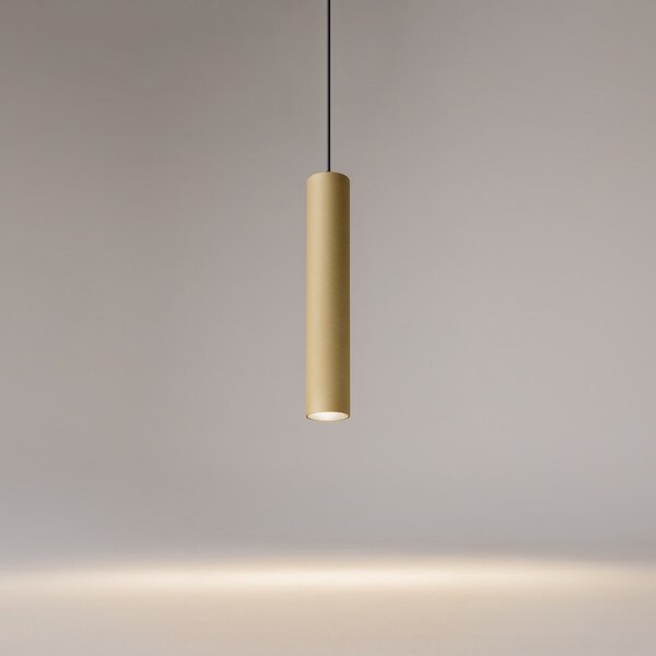 Maytoni Lampa suspendată ARTISAN, auriu mat, Ø 5,4 cm, metal, GU10, reglabil, Auriu / Alamă, Camera de zi / sufragerie, Aluminiu, Modern