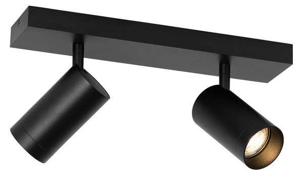 Spot modern de plafon negru reglabil cu 2 lumini - Jeana Luxe