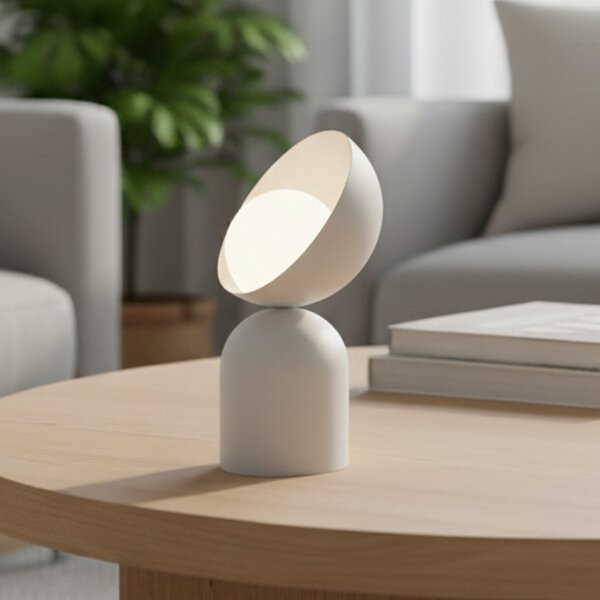 EMIBIG LIGHTING Lampa de masă Boto LN1, bej, oțel/sticlă, înălțime 31 cm, G9, Bej, Camera de zi / sufragerie, Metal, Modern
