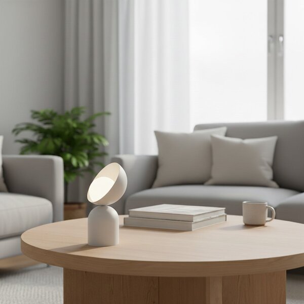 EMIBIG LIGHTING Lampa de masă Boto LN1, bej, oțel/sticlă, înălțime 31 cm, G9, Bej, Camera de zi / sufragerie, Metal, Modern