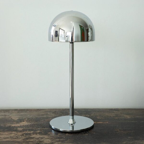 Sirius Lampa de masă cu LED și baterie Tim, culoare crom, înălțime 30 cm, IP54, Metalic, Camera de zi / sufragerie, Metal, Modern