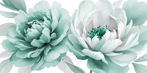 Fototapet Eleganță florală în nuanțe delicate, Fototapet flori, Fototapet populare, w03558v3 - Tapeko.ro