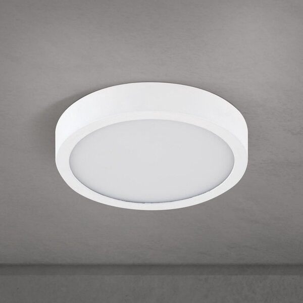 ORION Plafonieră LED pentru tavan Disc, albă Ø 14 cm, CCT, metal/plastic, reglabil, Alb, Camera de zi / sufragerie, Aluminiu, Modern