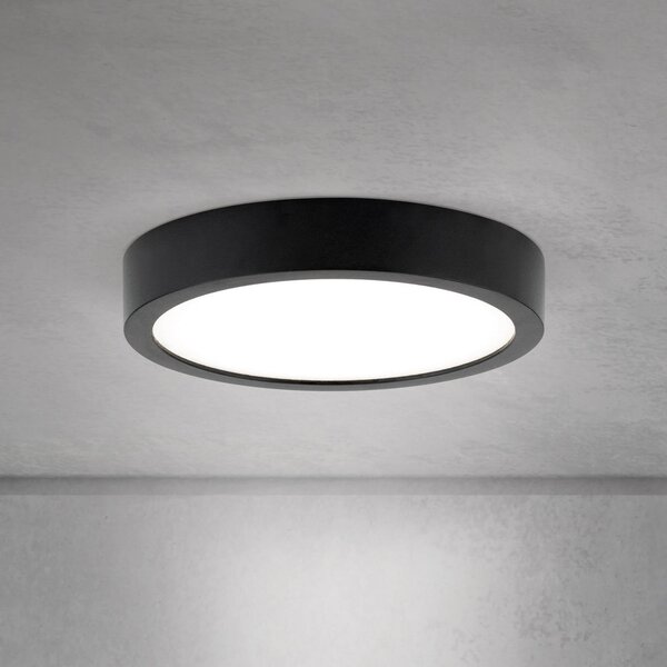 ORION Plafonieră LED Disc, negru Ø 14 cm, CCT metal/plastic, reglabil, Negru, Camera de zi / sufragerie, Aluminiu, Modern