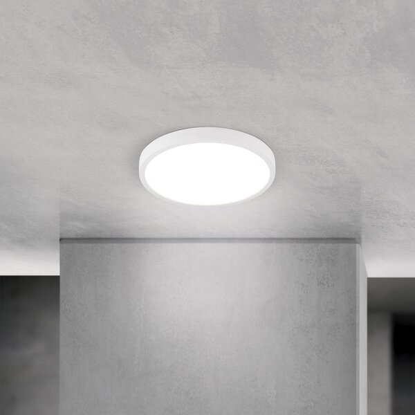 ORION Plafonieră LED Disc, albă Ø 24 cm, CCT, metal/plastic, reglabil, Alb, Camera de zi / sufragerie, Aluminiu, Modern