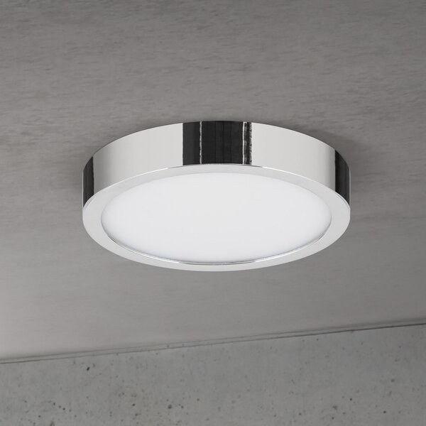 ORION Plafonieră LED pentru tavan Disc, culoare crom, Ø 14 cm, CCT, metal, reglabil, Metalic, Camera de zi / sufragerie, Aluminiu, Modern