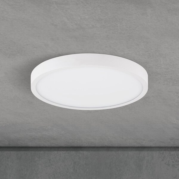 ORION Plafonieră LED Disc, albă Ø 24 cm, CCT, metal/plastic, reglabil, Alb, Camera de zi / sufragerie, Aluminiu, Modern