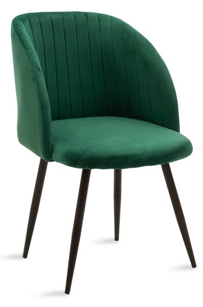 Scaun Model Oasis, Verde inchis/Negru, 54x52x84 cm