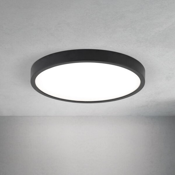 ORION Plafonieră LED Disc, negru Ø 24 cm, CCT metal/plastic, reglabil, Negru, Camera de zi / sufragerie, Aluminiu, Modern
