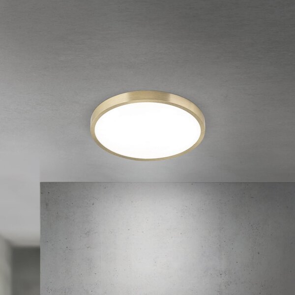 ORION Plafonieră LED pentru tavan Disc, culoare alamă antică, Ø 28 cm, CCT, reglabil, Bronz / Alamă Veche, Camera de zi / sufragerie, Aluminiu, Modern