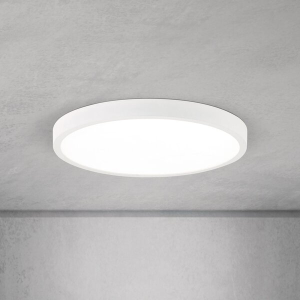 ORION Plafonieră LED Disc, albă Ø 28 cm, CCT, metal/plastic, reglabil, Alb, Camera de zi / sufragerie, Aluminiu, Modern