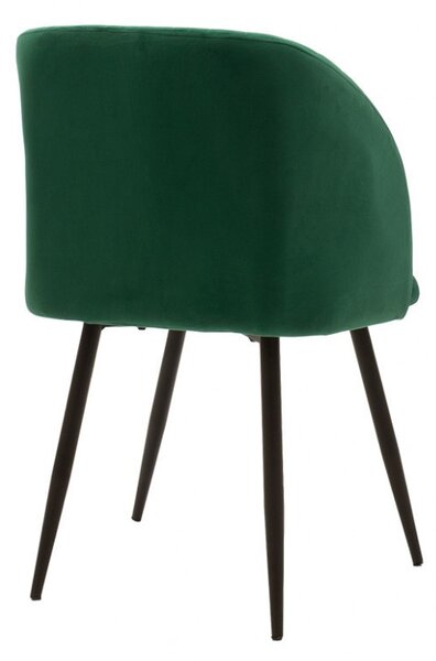 Scaun Model Oasis, Verde inchis/Negru, 54x52x84 cm