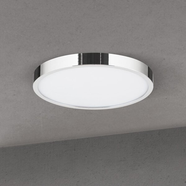 ORION Plafonieră LED pentru tavan Disc, cromată, Ø 24 cm, CCT, metal, reglabil, Metalic, Camera de zi / sufragerie, Aluminiu, Modern