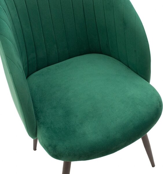 Scaun Model Oasis, Verde inchis/Negru, 54x52x84 cm
