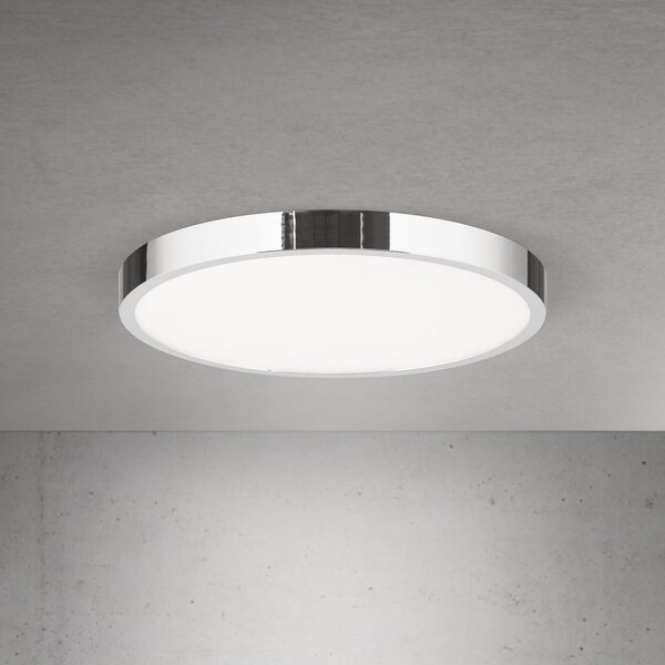 ORION Plafonieră LED Disc, culoare crom, Ø 28 cm, CCT, metal, reglabil, Metalic, Camera de zi / sufragerie, Aluminiu, Modern