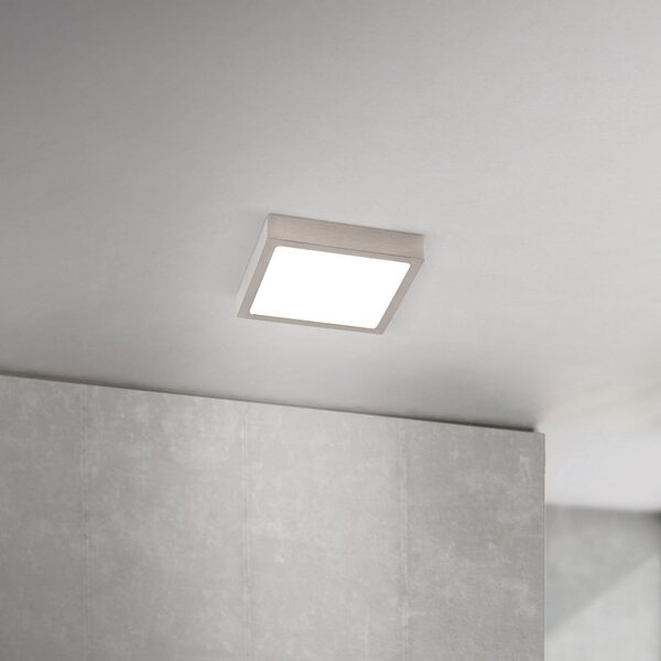 ORION Plafonieră LED Disc, culoare nichel satinat, lungime 14 cm CCT, reglabil, Metalic, Camera de zi / sufragerie, Aluminiu, Modern