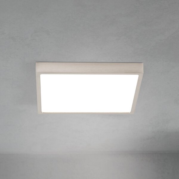 ORION Plafonieră LED pentru tavan Disc, culoare nichel satinat Lungime 24 cm CCT, reglabil, Metalic, Camera de zi / sufragerie, Aluminiu, Modern