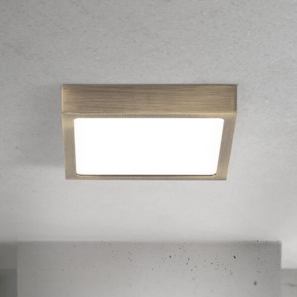 ORION Plafonieră LED pentru tavan Disc, culoare alamă antică, lungime 14 cm, CCT, reglabil, Bronz / Alamă Veche, Camera de zi / sufragerie, Aluminiu, Modern
