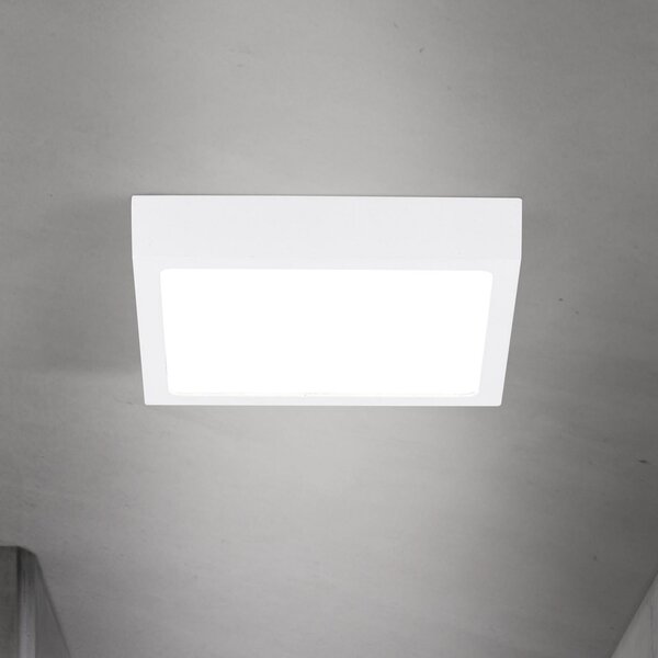 ORION Plafonieră LED pentru tavan Disc, albă, lungime 14 cm, CCT, metal, reglabil, Alb, Camera de zi / sufragerie, Aluminiu, Modern