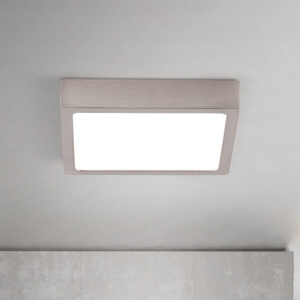 ORION Plafonieră LED Disc, culoare nichel satinat, lungime 14 cm CCT, reglabil, Metalic, Camera de zi / sufragerie, Aluminiu, Modern