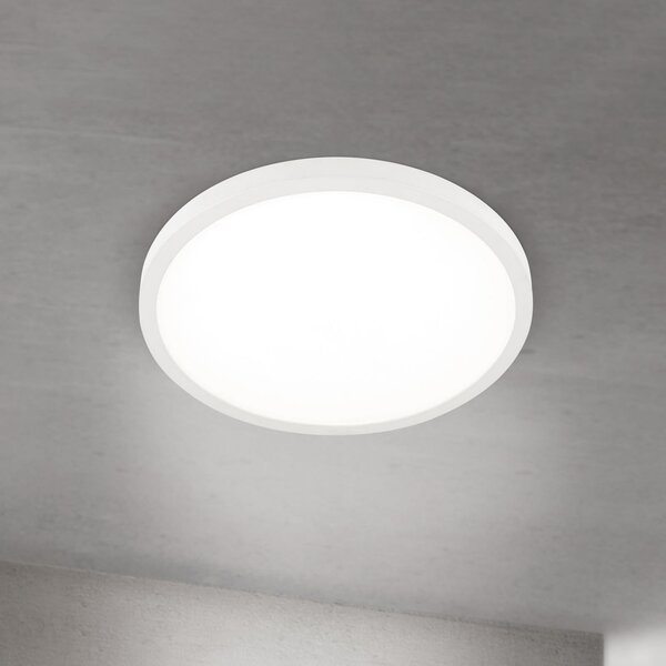 ORION Plafonieră LED Disc, albă Ø 40 cm, CCT, metal/plastic, reglabil, Alb, Camera de zi / sufragerie, Aluminiu, Modern