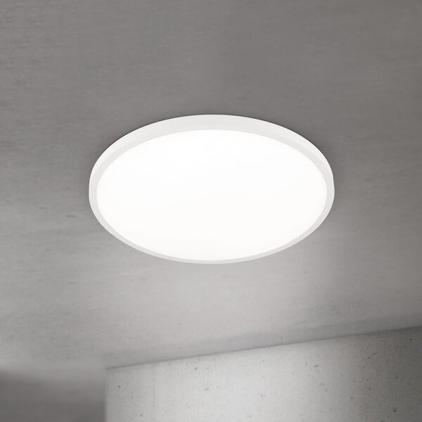 ORION Plafonieră LED Disc, albă Ø 60 cm, CCT, metal/plastic, reglabil, Alb, Camera de zi / sufragerie, Aluminiu, Modern