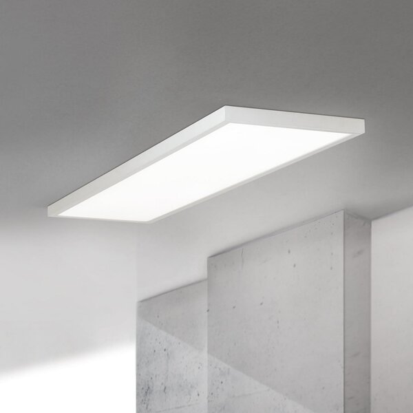 ORION Plafonieră LED pentru tavan Disc, albă, lungime 115 cm, CCT, metal, reglabil, Alb, Camera de zi / sufragerie, Aluminiu, Modern
