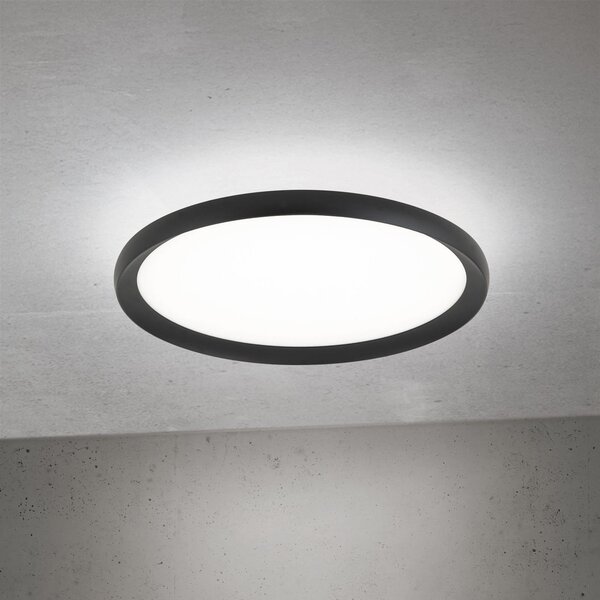 ORION Plafonieră LED Kant, Ø 40 cm negru, CCT metal/plastic, reglabil, Negru, Camera de zi / sufragerie, Aluminiu, Modern