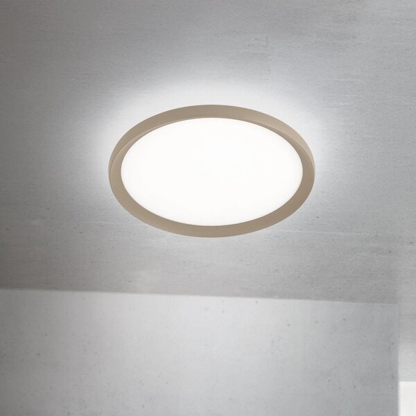 ORION Plafonieră LED Kant, Ø 40 cm, kaki, CCT metal/plastic, reglabil, Verde, Camera de zi / sufragerie, Aluminiu, Modern