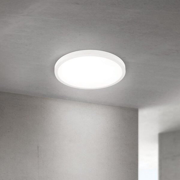 ORION Plafonieră LED Disc, albă Ø 40 cm, CCT, metal/plastic, reglabil, Alb, Camera de zi / sufragerie, Aluminiu, Modern